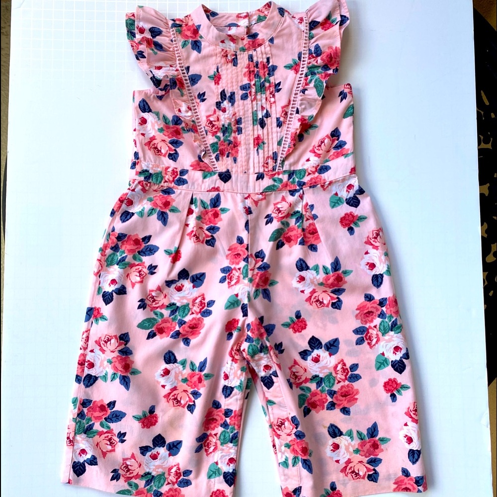 Janie and Jack Floral Multi Color Romper 12-18 Mo